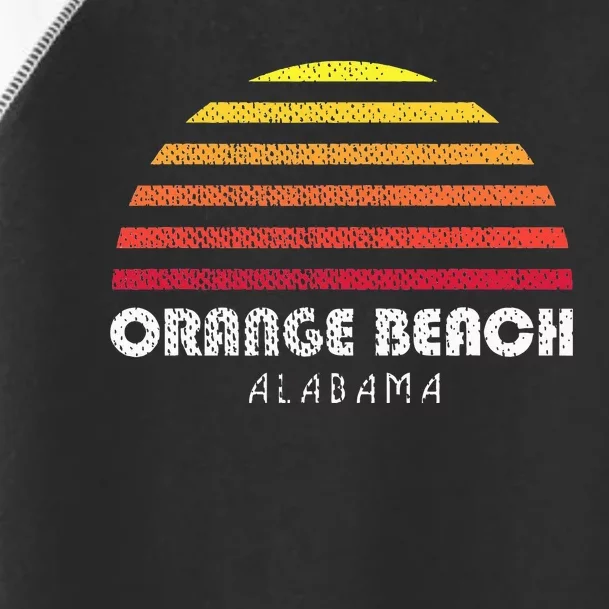 Orange Beach Alabama Retro Vintage Style Distressed Sunset Toddler Fine Jersey T-Shirt