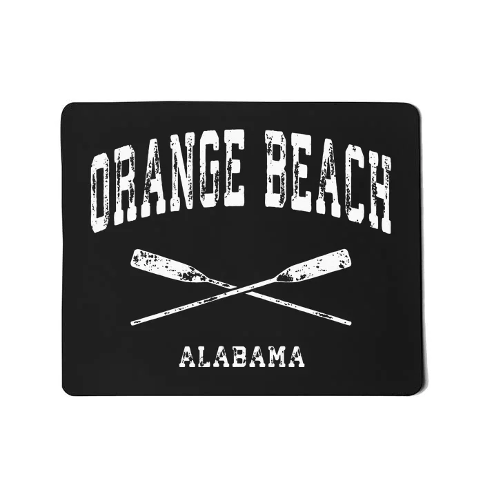 Orange Beach Alabama Vintage Nautical Crossed Oars Mousepad