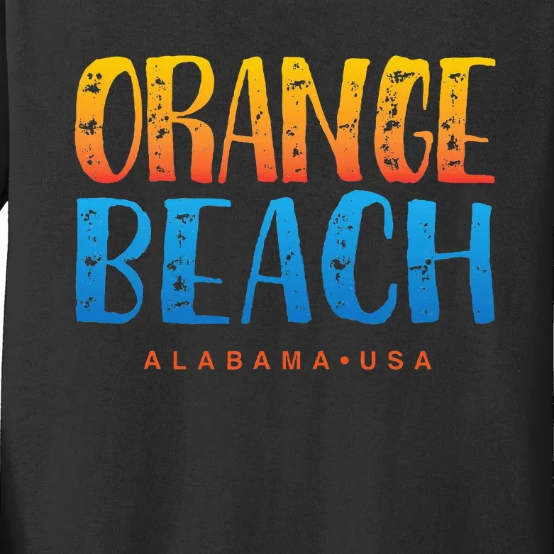 Orange Beach Alabama Souvenir Kids Long Sleeve Shirt