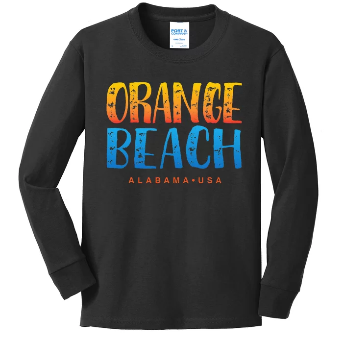 Orange Beach Alabama Souvenir Kids Long Sleeve Shirt