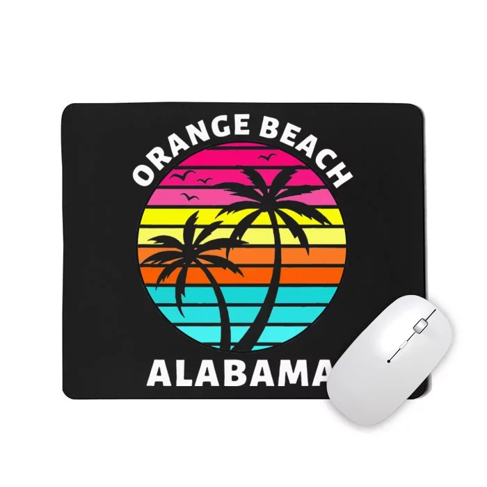 Orange Beach Alabama Sunset Palm Trees Family Vacation Mousepad