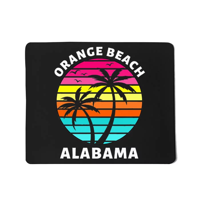 Orange Beach Alabama Sunset Palm Trees Family Vacation Mousepad