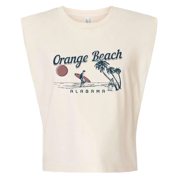 Orange Beach Alabama Surf Vintage Surfer Garment-Dyed Women's Muscle Tee