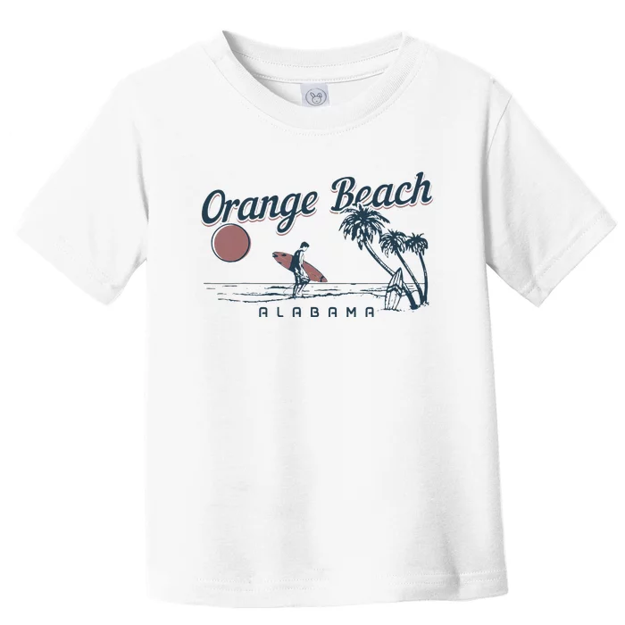 Orange Beach Alabama Surf Vintage Surfer Toddler T-Shirt