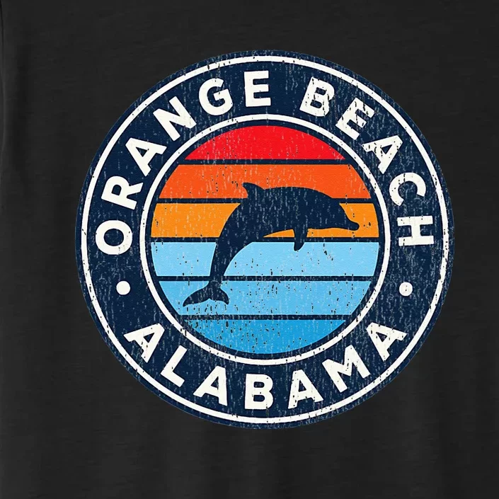 Orange Beach Alabama AL Vintage Dolphin Retro 70s ChromaSoft Performance T-Shirt