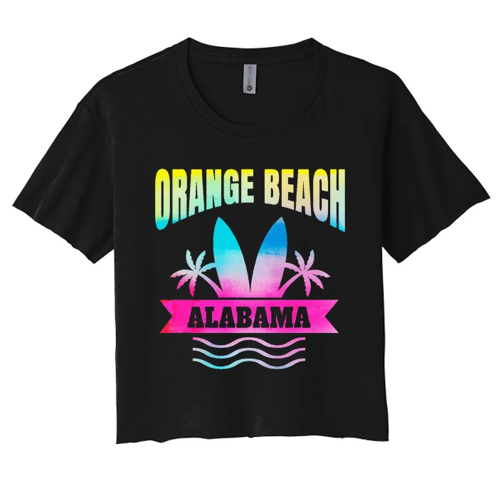 Orange Beach Alabama Beach Vacation Souvenir Women's Crop Top Tee