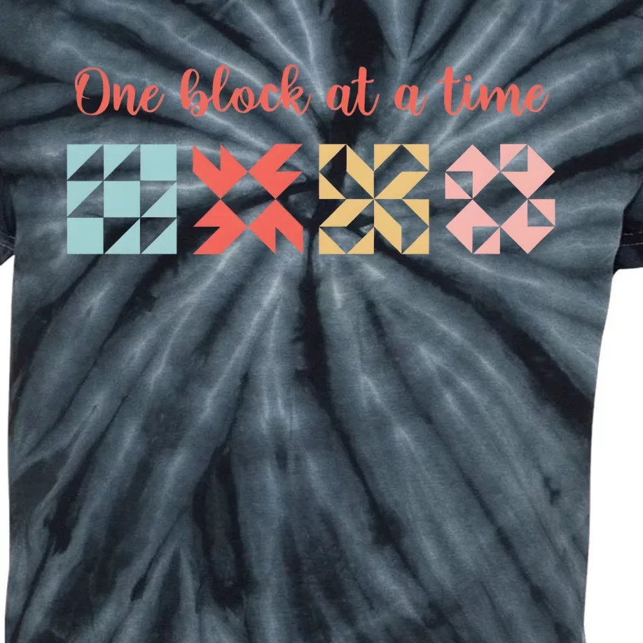 One Block At A Time Modern Quilter Kids Tie-Dye T-Shirt