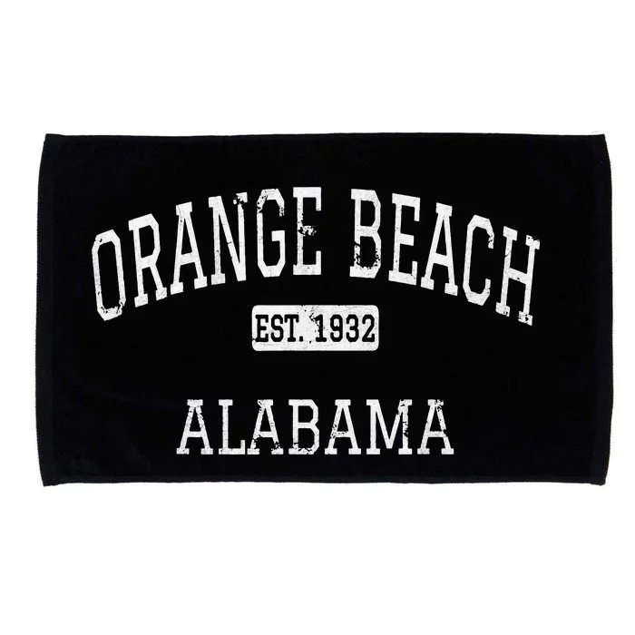 Orange Beach Alabama AL Vintage Graphic Retro 70s Microfiber Hand Towel