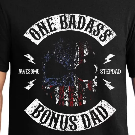 One Badass Bonus Stepdad Birthday Step Dad Fathers Day Gift Pajama Set