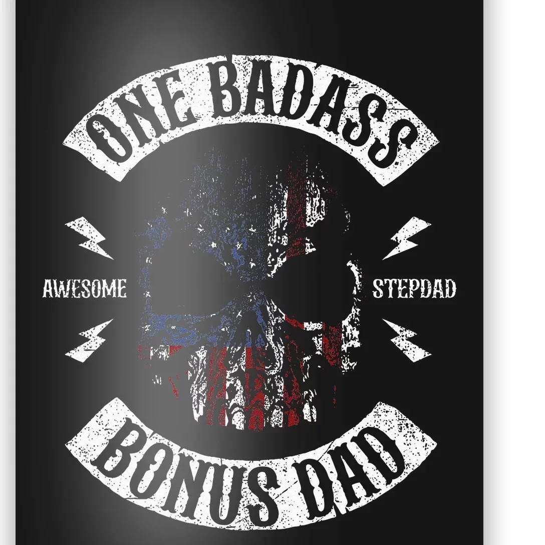 One Badass Bonus Stepdad Birthday Step Dad Fathers Day Gift Poster