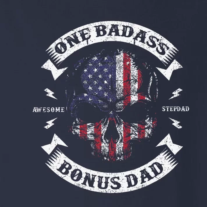 One Badass Bonus Dad Birthday Party Funny Skull Fathers Day Toddler Long Sleeve Shirt