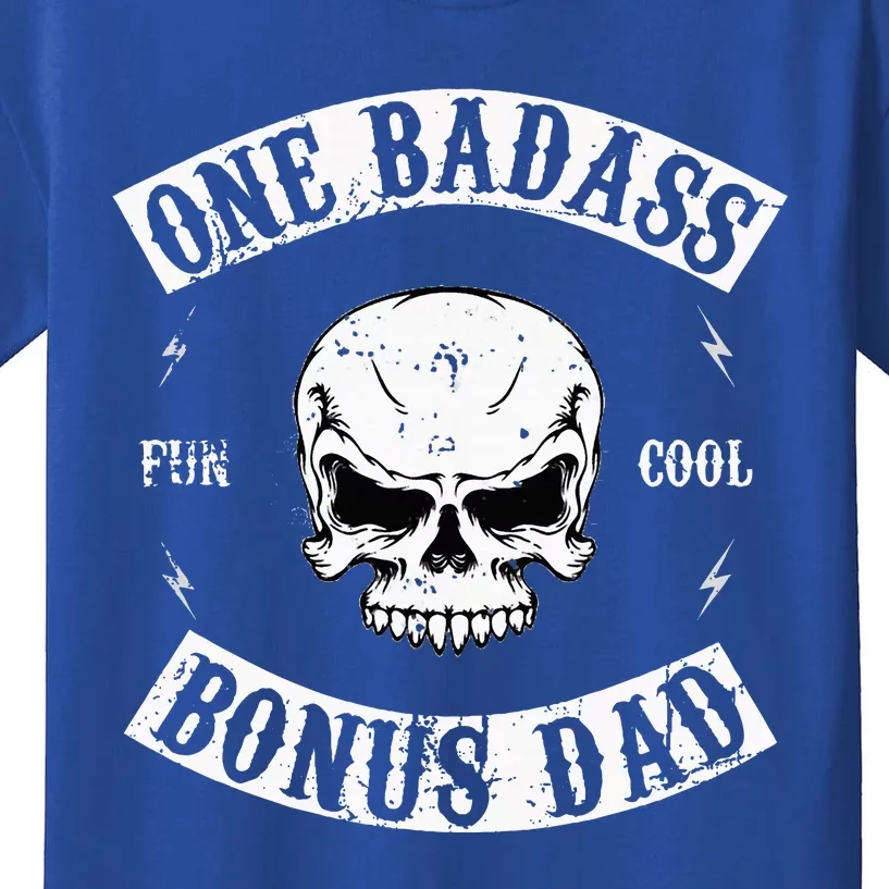 One Badass Bonus Step Dad Kids T-Shirt