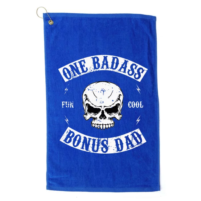 One Badass Bonus Step Dad Platinum Collection Golf Towel