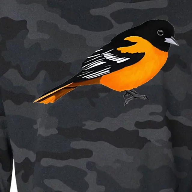 Oriole Bird Birdlover Birdwatcher Ornithologist Biologist Cropped Pullover Crew