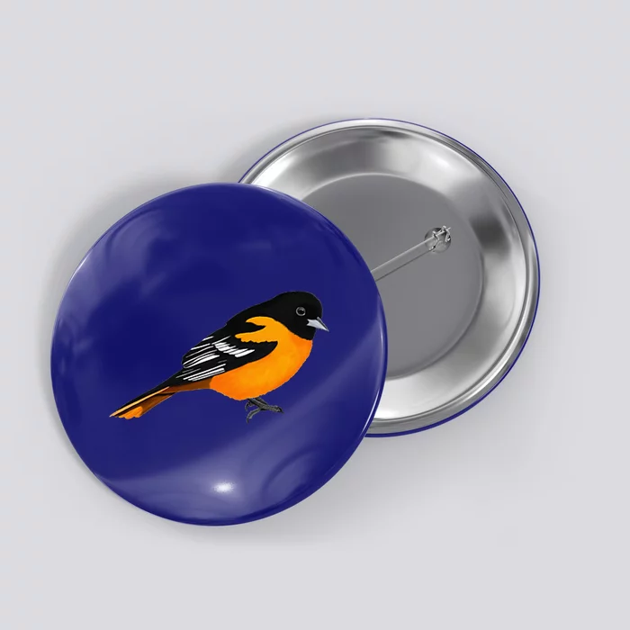 Oriole Bird Birdlover Birdwatcher Ornithologist Biologist Button