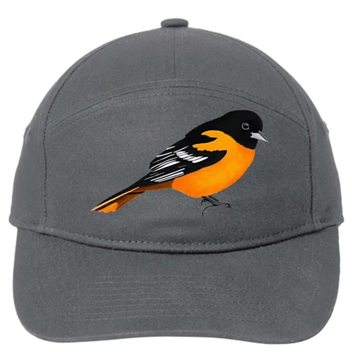 Oriole Bird Birdlover Birdwatcher Ornithologist Biologist 7-Panel Snapback Hat