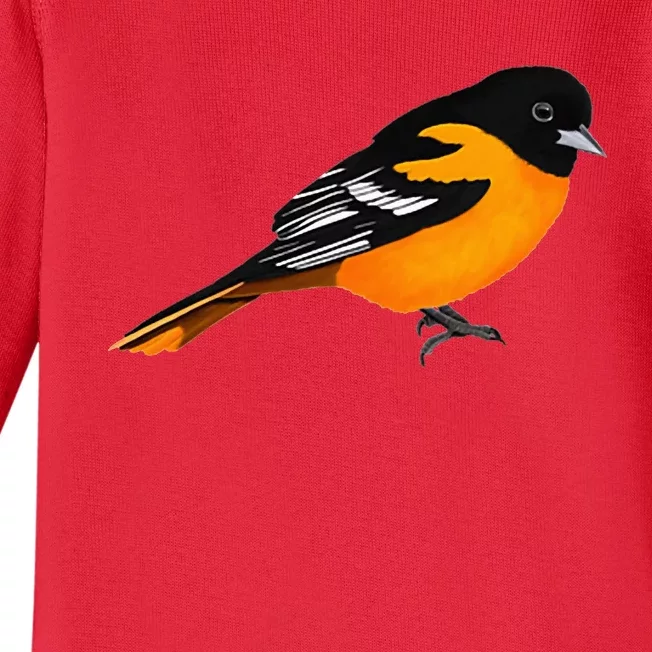 Oriole Bird Birdlover Birdwatcher Ornithologist Biologist Baby Long Sleeve Bodysuit