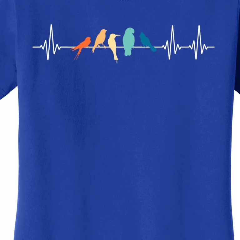 Ornithology Birdwatching Birder Heartbeat Gift Women's T-Shirt