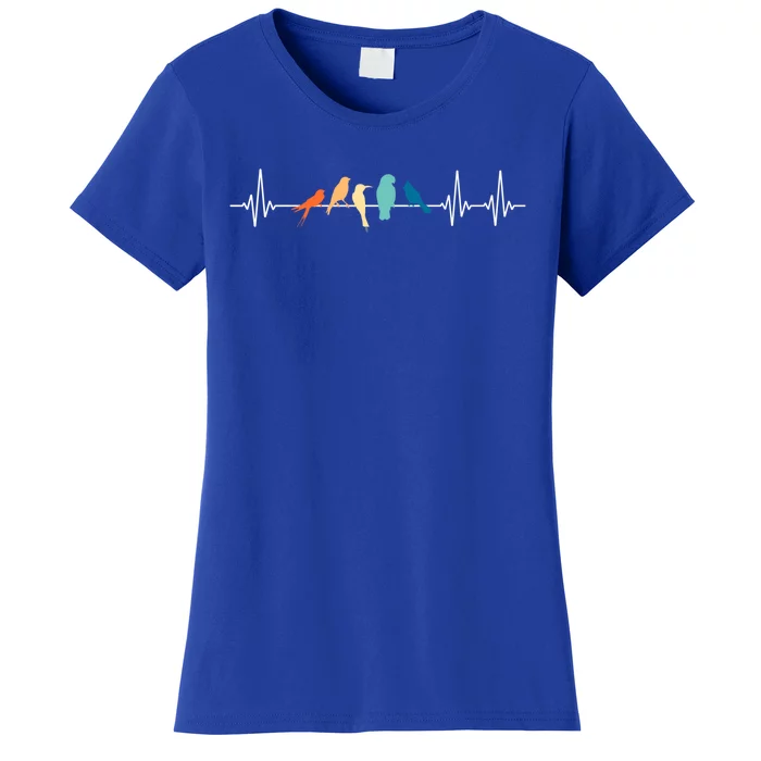 Ornithology Birdwatching Birder Heartbeat Gift Women's T-Shirt