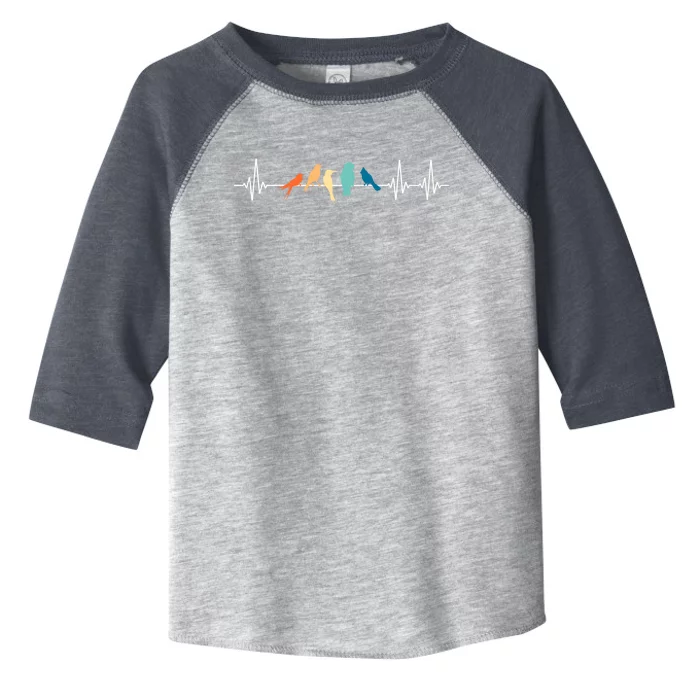 Ornithology Birdwatching Birder Heartbeat Gift Toddler Fine Jersey T-Shirt