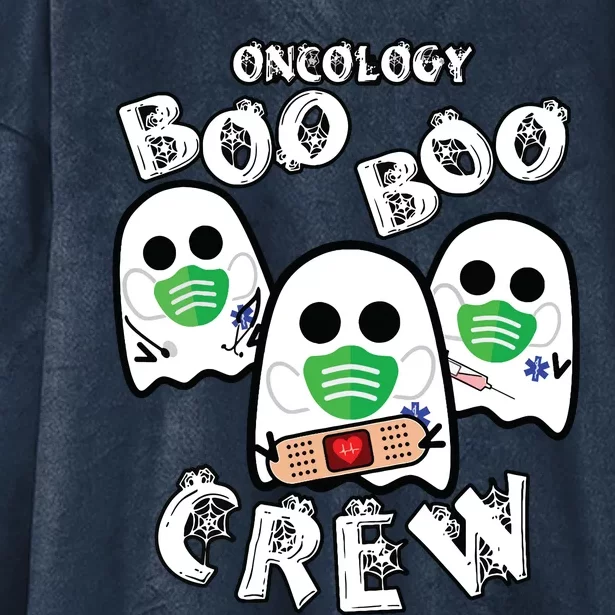 Oncology Boo Boo Crew Ghost Nurse Halloween Costume Nursing Hooded Wearable Blanket