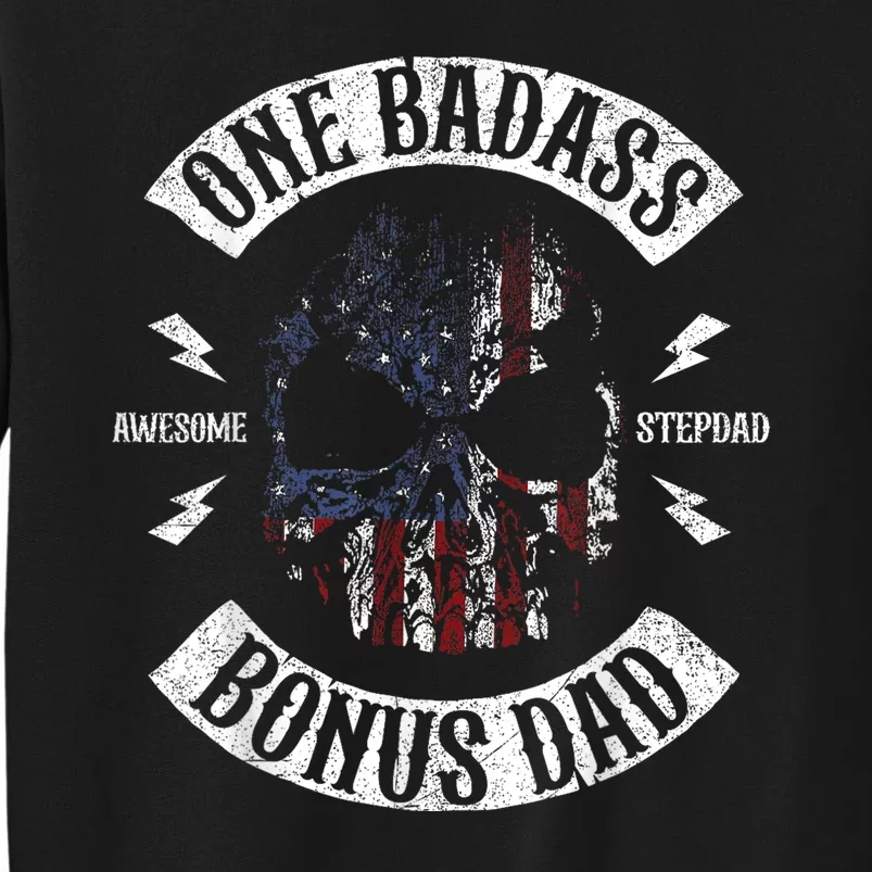 One Badass Bonus Stepdad Birthday Step Dad Fathers Day Gift Sweatshirt