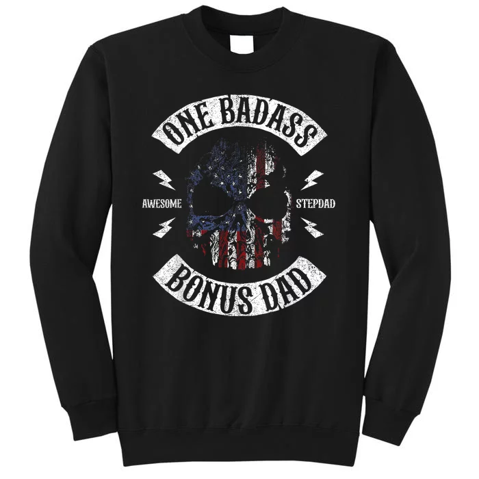 One Badass Bonus Stepdad Birthday Step Dad Fathers Day Gift Sweatshirt