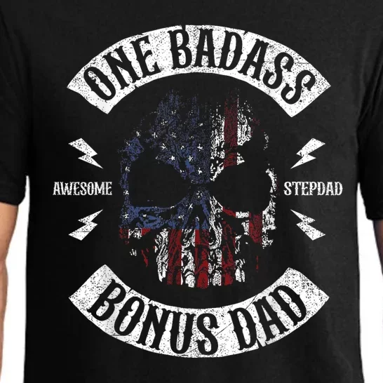 One Badass Bonus Stepdad Birthday Step Dad Fathers Day Gift Pajama Set