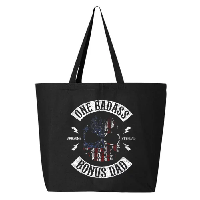 One Badass Bonus Stepdad Birthday Step Dad Fathers Day Gift 25L Jumbo Tote