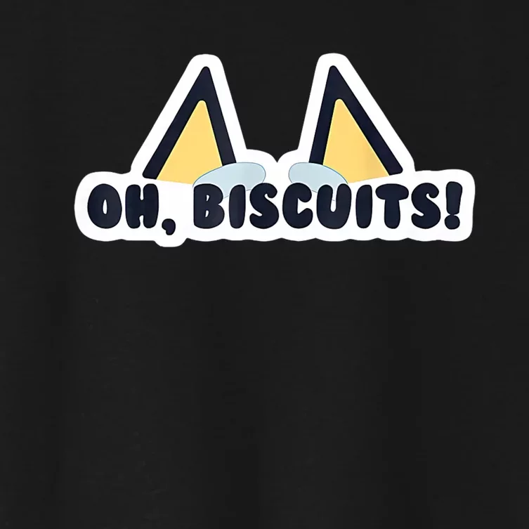 Oh Biscuits Blue Heeler Dog Dad Family Costume Women's Crop Top Tee