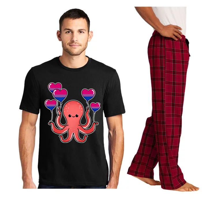 Octopus Balloon Bisexual Pride Gift Pajama Set