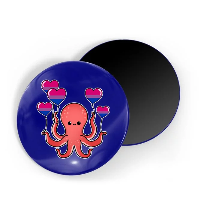 Octopus Balloon Bisexual Pride Gift Magnet