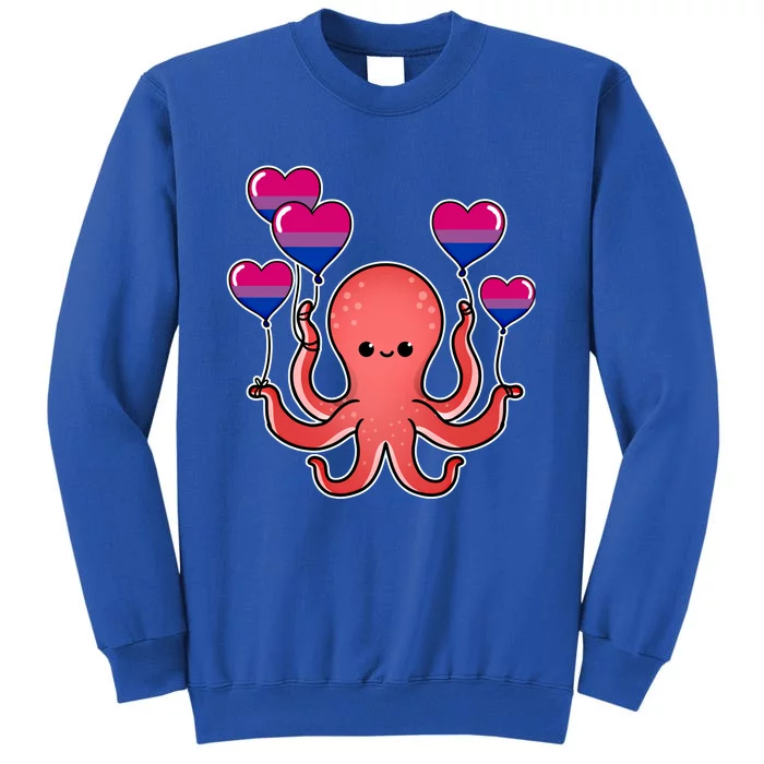 Octopus Balloon Bisexual Pride Gift Tall Sweatshirt