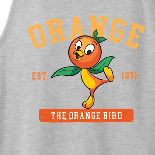 Orange Bird Beach Summer Vacation Flower And Garden Ladies Tri-Blend Wicking Tank