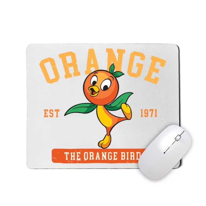 Orange Bird Beach Summer Vacation Flower And Garden Mousepad