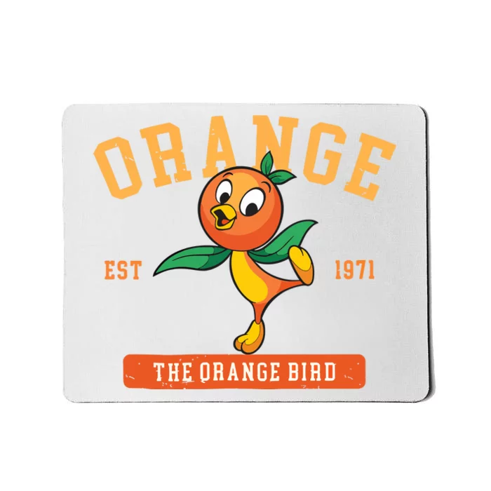 Orange Bird Beach Summer Vacation Flower And Garden Mousepad