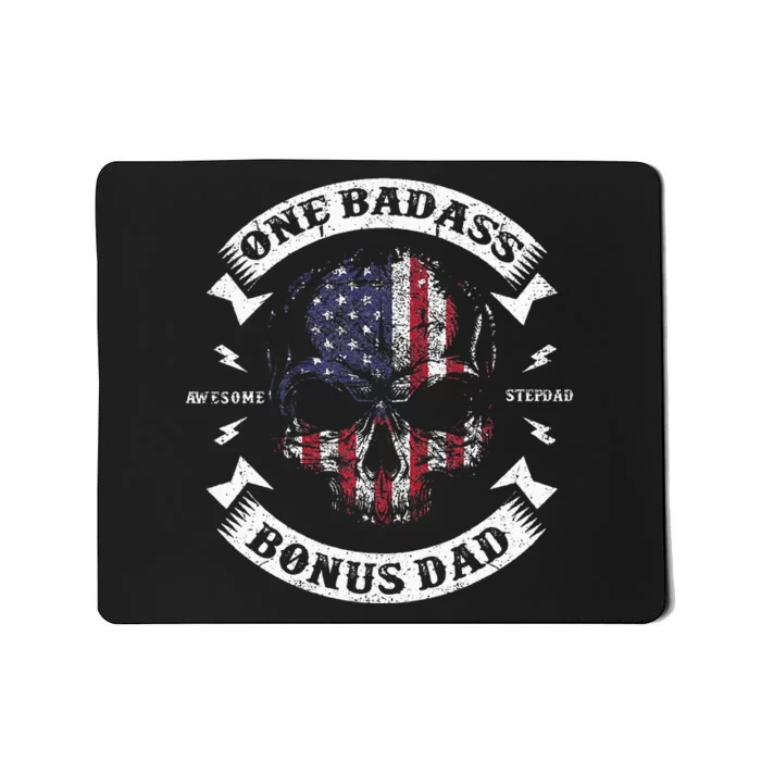 One Badass Bonus Dad Birthday Party Funny Skull Father's Day Mousepad