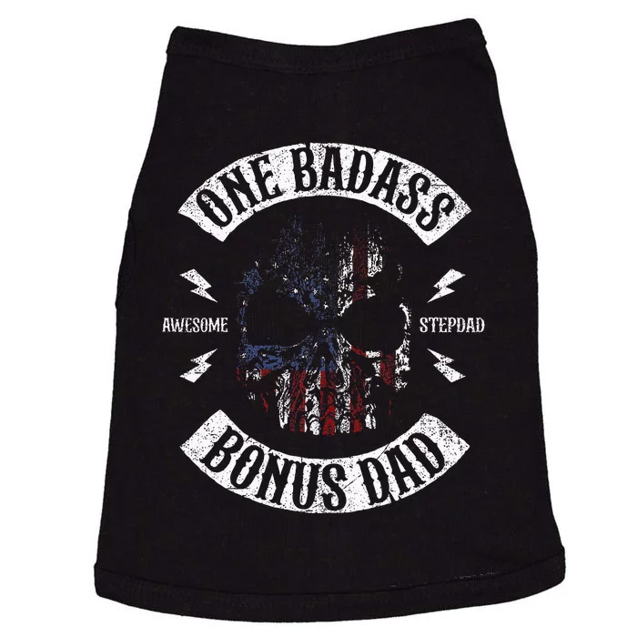 One Badass Bonus Stepdad Birthday Step Dad Fathers Day Gift Doggie Tank