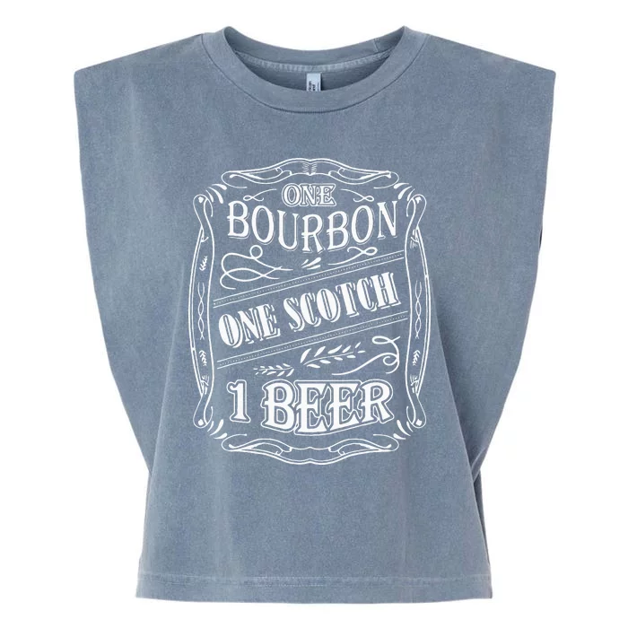 One Bour Bon One Scot Ch One Be Er Garment-Dyed Women's Muscle Tee