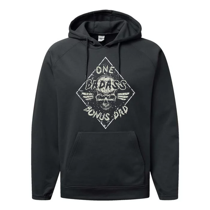 One Badass Bonus Dad Performance Fleece Hoodie