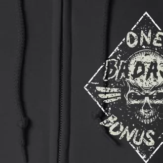 One Badass Bonus Dad Full Zip Hoodie