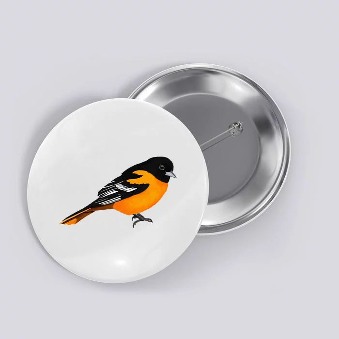 Oriole Bird Birdlover Birdwatcher Ornithologist Biologist Button