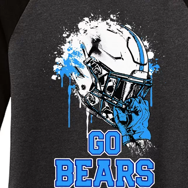 Olentangy Berlin Bears Rising Helmet Go Women's Tri-Blend 3/4-Sleeve Raglan Shirt