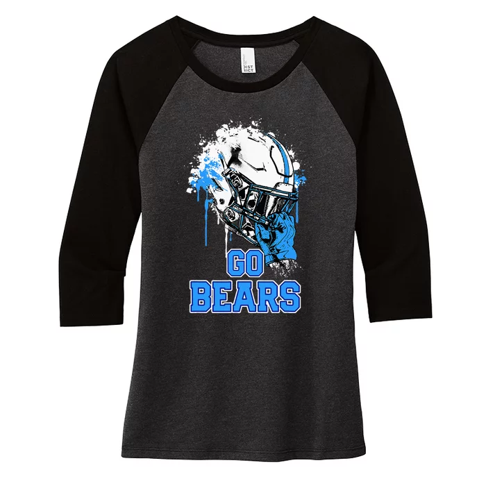 Olentangy Berlin Bears Rising Helmet Go Women's Tri-Blend 3/4-Sleeve Raglan Shirt