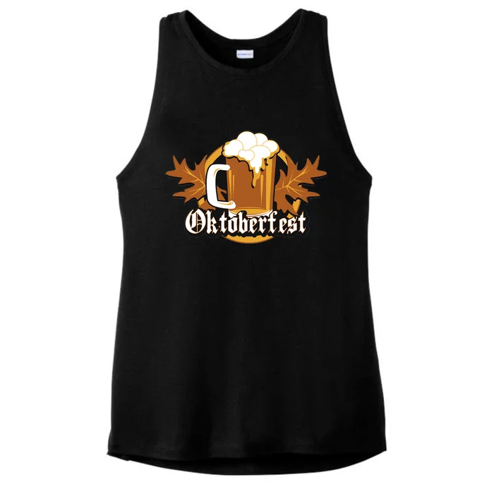 Oktoberfest Beer Celebration Logo Ladies Tri-Blend Wicking Tank