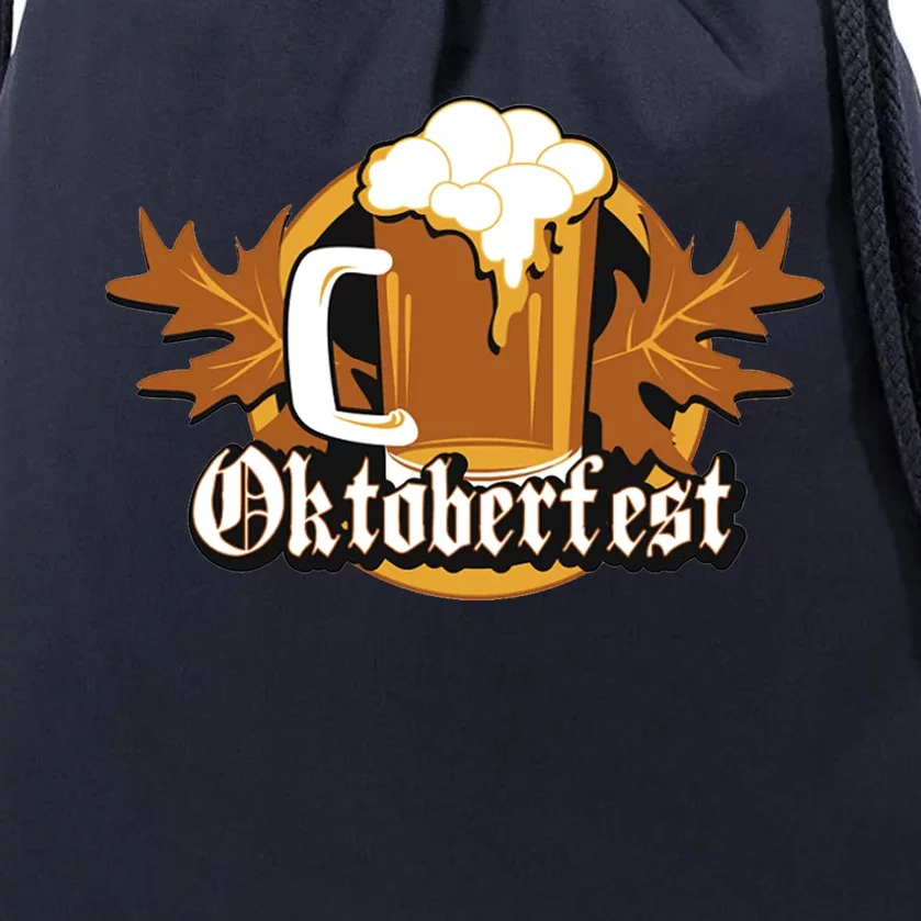 Oktoberfest Beer Celebration Logo Drawstring Bag