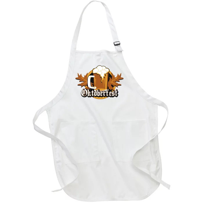 Oktoberfest Beer Celebration Logo Full-Length Apron With Pocket