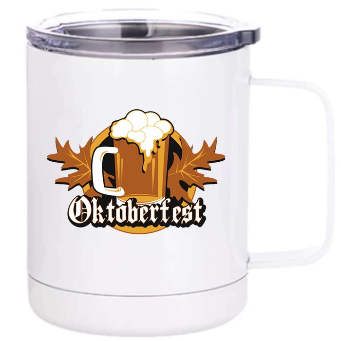 Oktoberfest Beer Celebration Logo Front & Back 12oz Stainless Steel Tumbler Cup