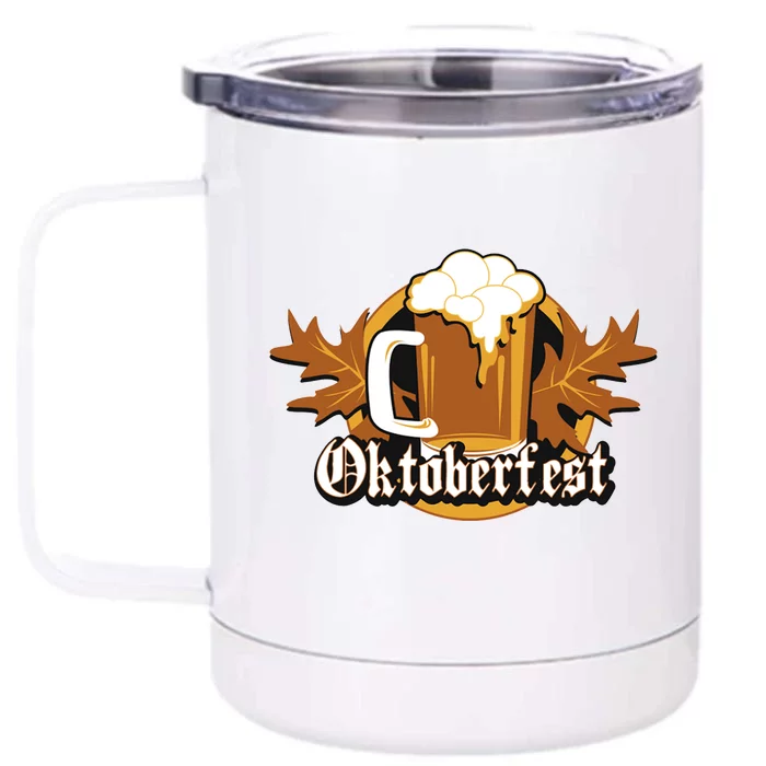 Oktoberfest Beer Celebration Logo Front & Back 12oz Stainless Steel Tumbler Cup