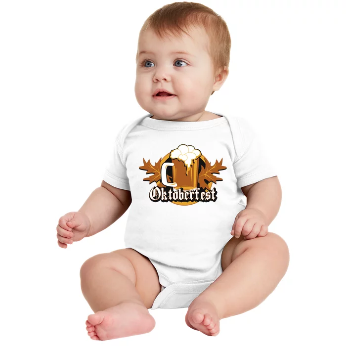 Oktoberfest Beer Celebration Logo Baby Bodysuit